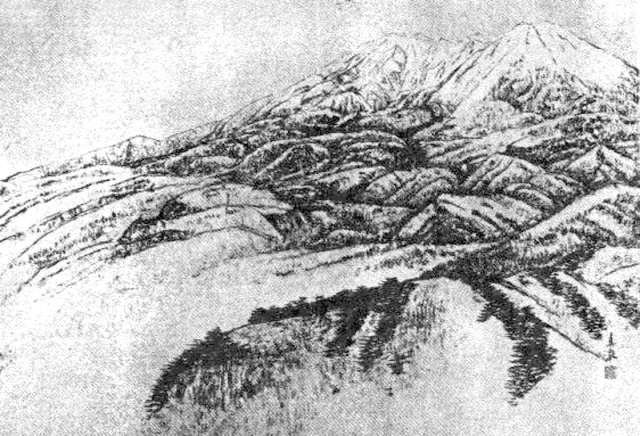 「木曽御嶽」のキャプション付きの図