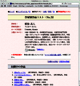 著作権の存続している作家別作品リストの図